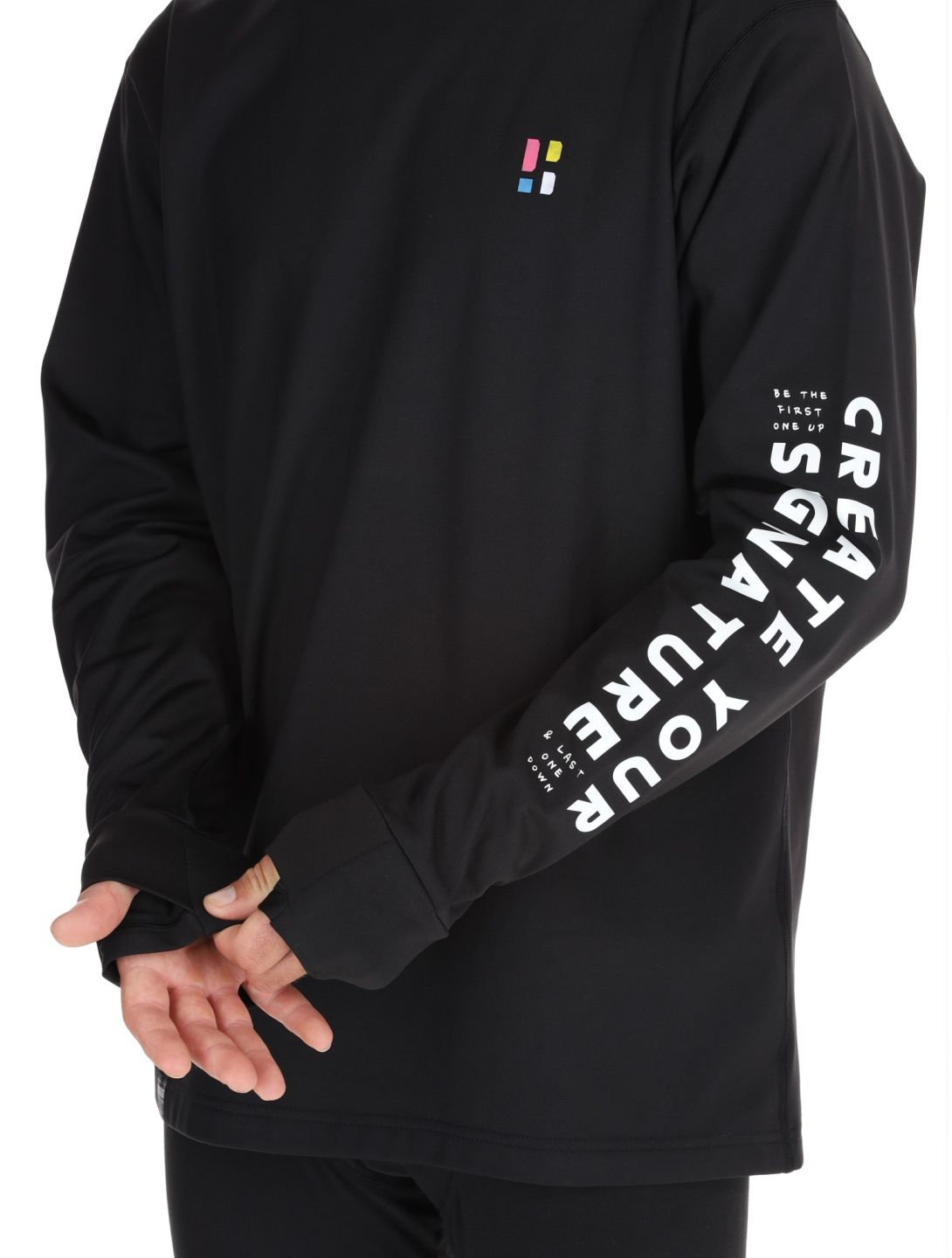 Poederbaas, Arty Longsleeve trui heren Black zwart 