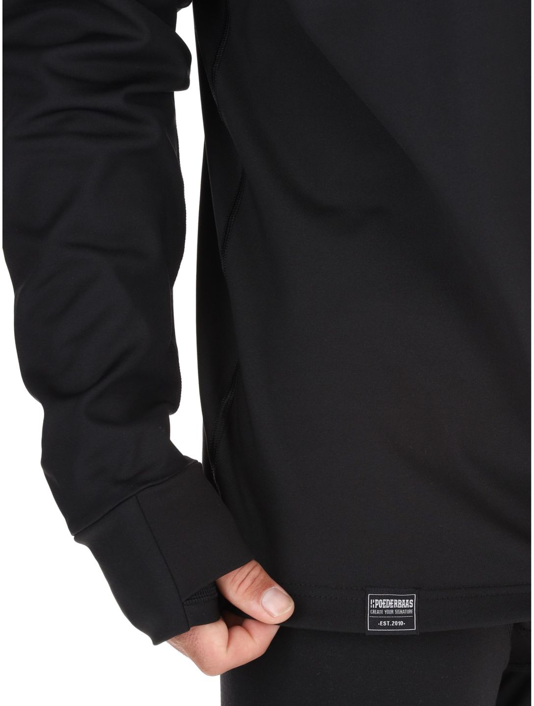 Poederbaas, Arty Longsleeve trui heren Black zwart 