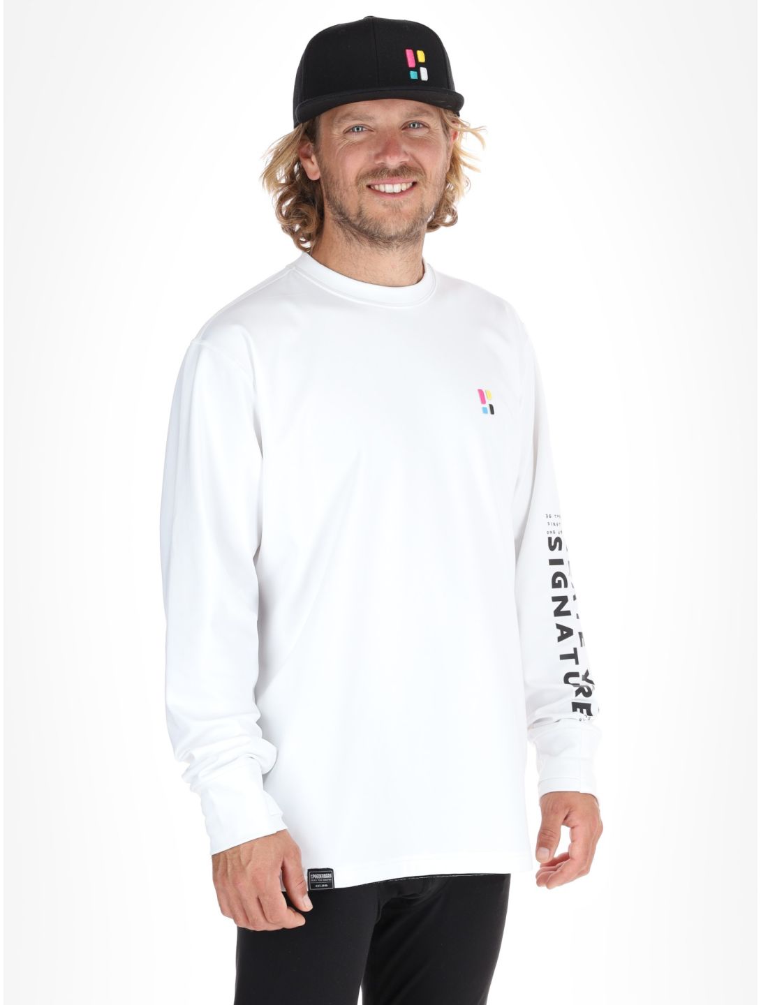 Poederbaas, Arty Longsleeve trui heren Off White wit 