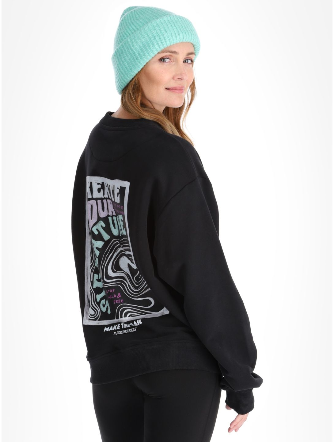 Poederbaas, Arty Sweater trui dames Black zwart 