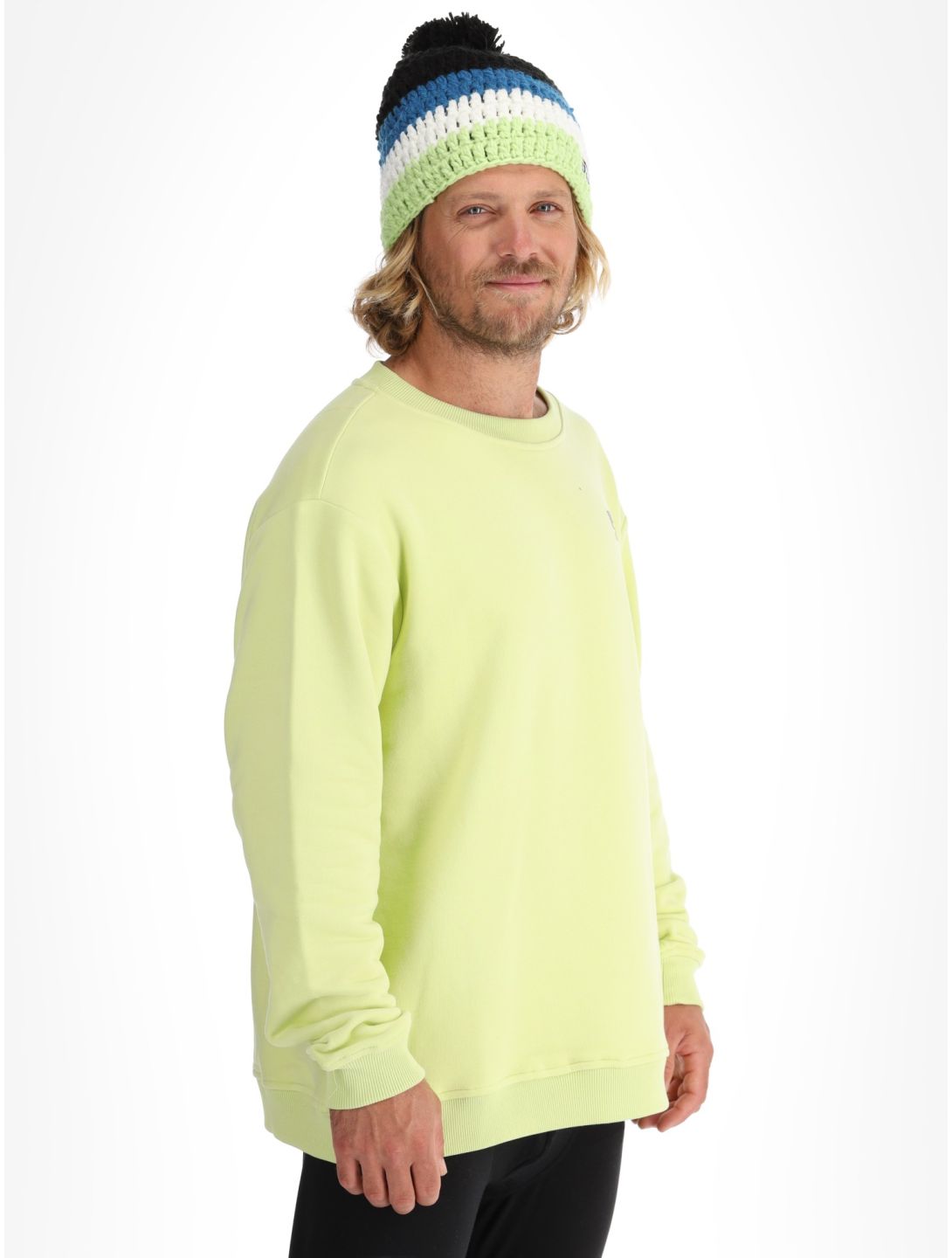 Poederbaas, Arty Sweater trui heren Matcha Green groen 