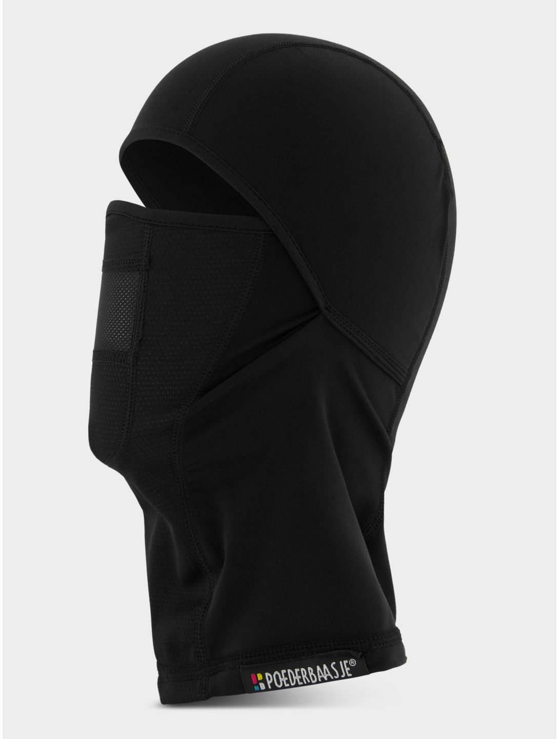 Poederbaas, Balaclava Kids skimasker kinderen Black zwart 