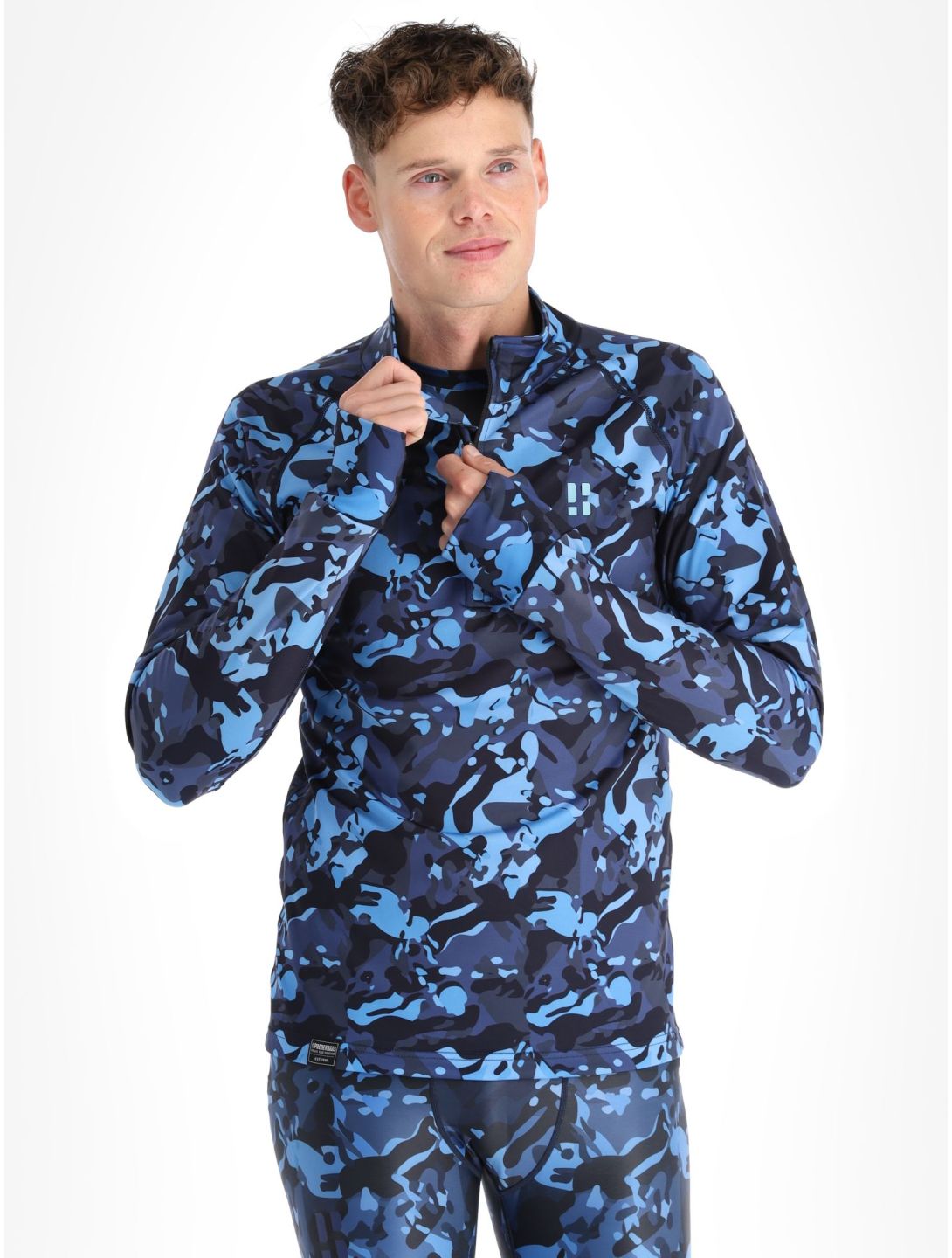 Poederbaas, Camo skipully heren Navy blauw 