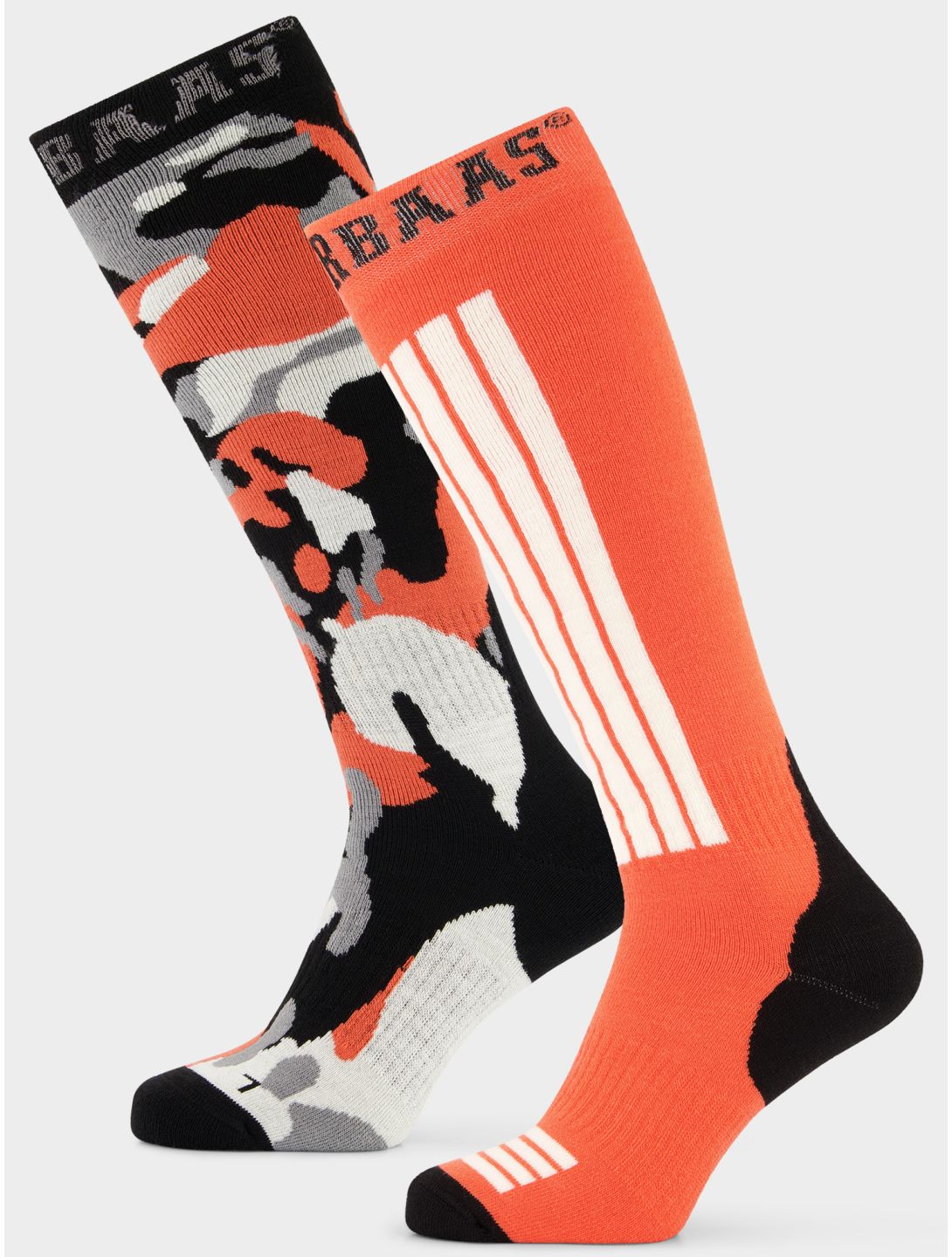 Poederbaas, Camo Ski Socks 2-pack skisokken 2-pack unisex Orange Multi multicolor, oranje 