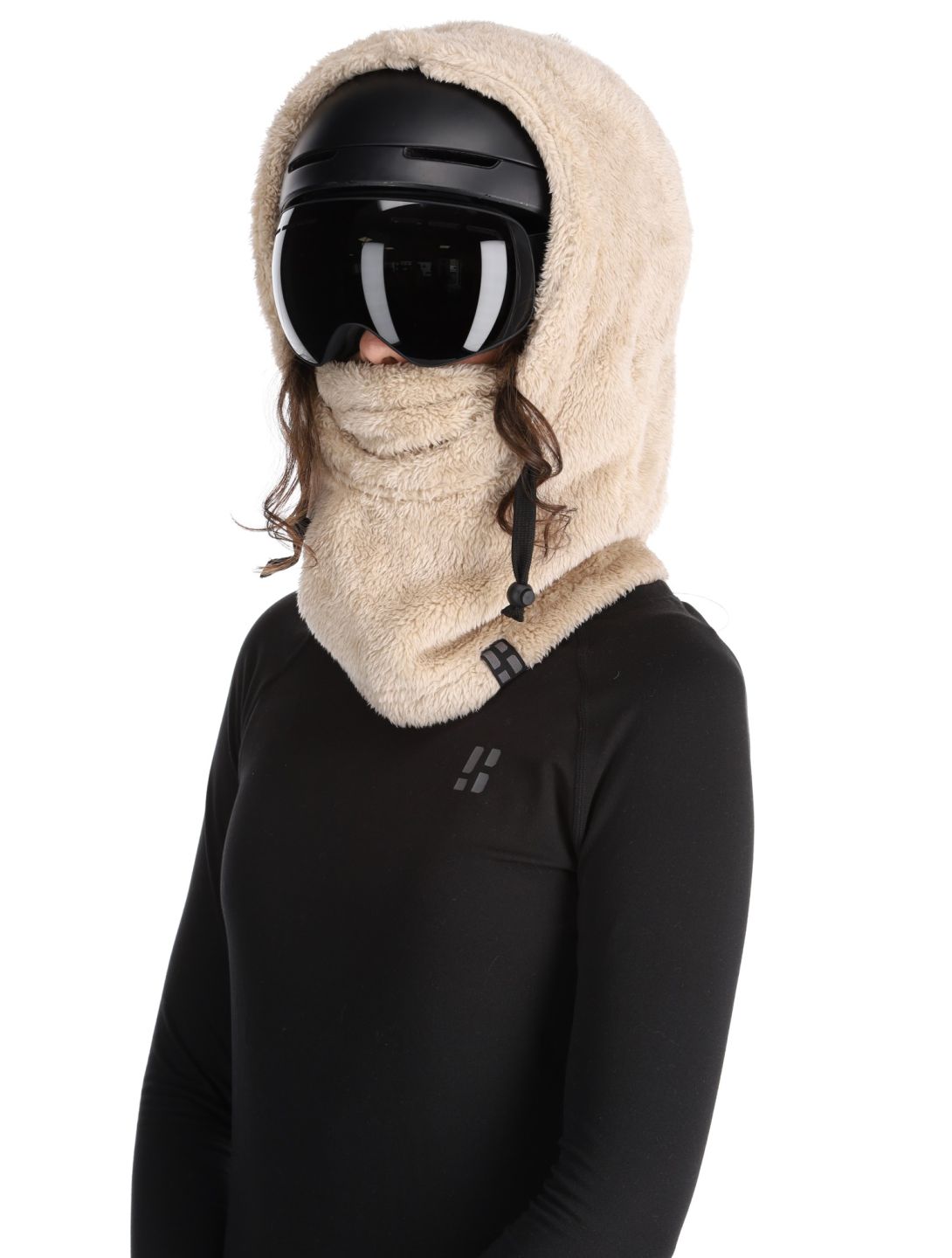 Poederbaas, Fluffy Balaclava skimasker unisex Sand beige 