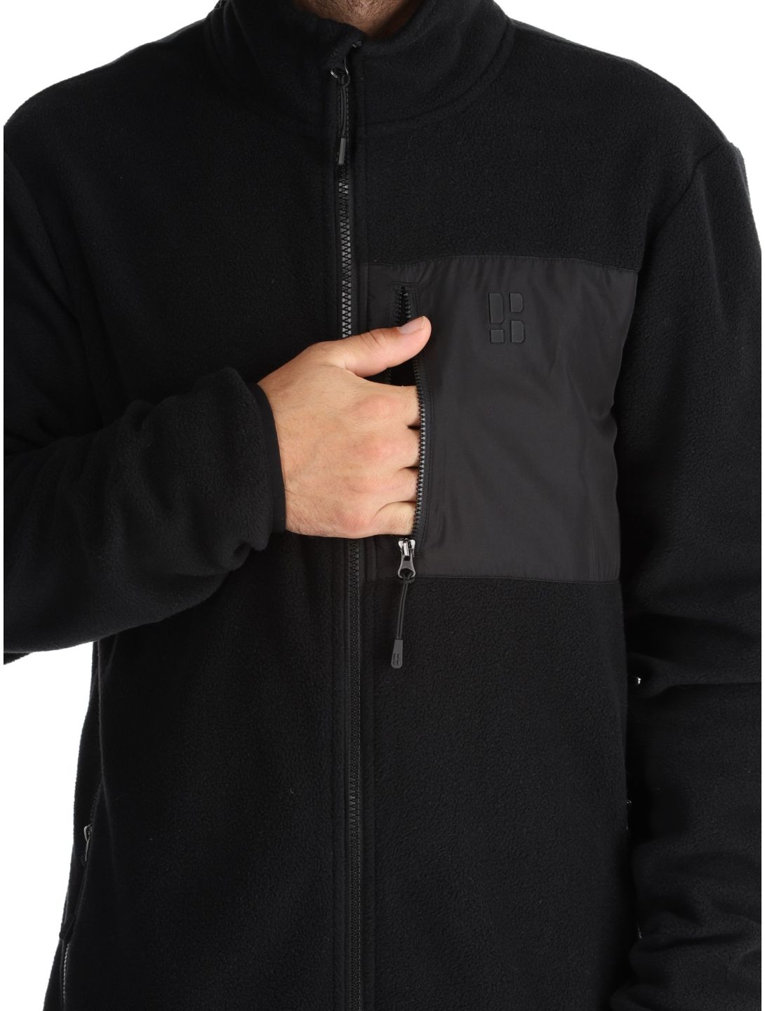 Poederbaas, Four Seasons Fleece vest heren Black zwart 