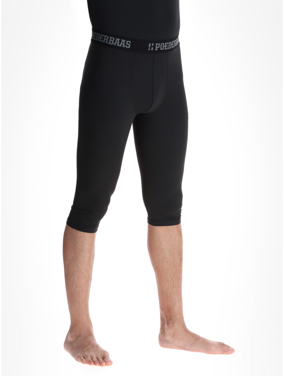 Poederbaas, Lightweight Baselayer 3/4 FB Thermobroek heren Black Zwart 