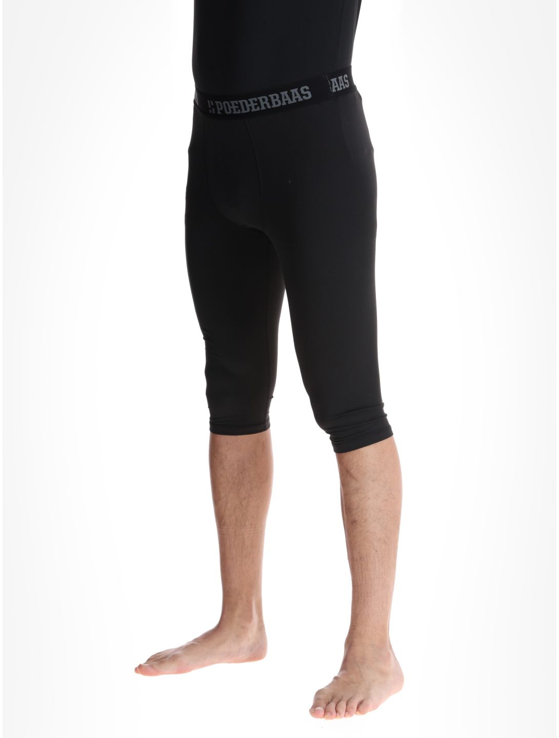 Poederbaas, Lightweight Baselayer 3/4 FB Thermobroek heren Black Zwart 