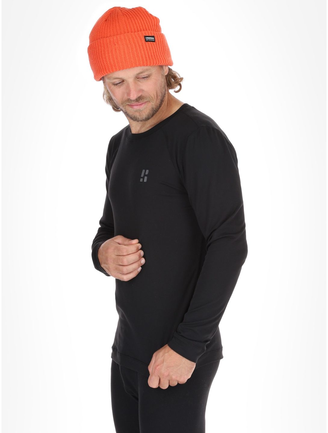 Poederbaas, Lightweight Baselayer thermoshirt heren Black zwart 