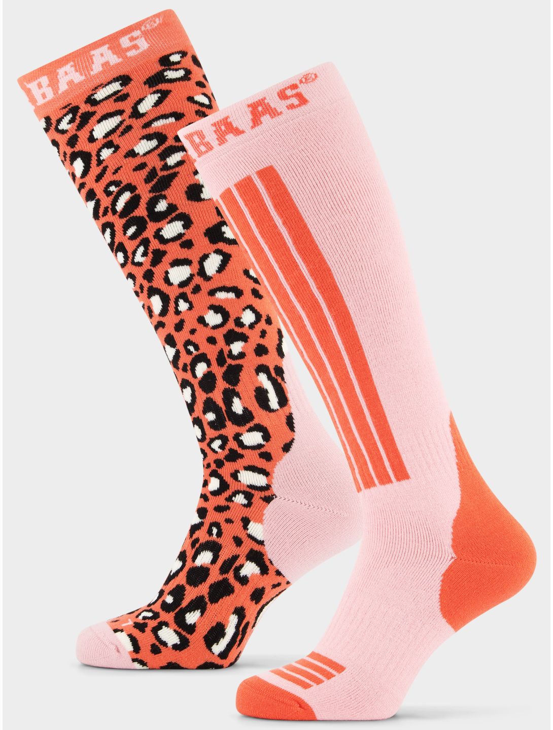 Poederbaas, Panther Ski Socks 2-pack skisokken 2-pack unisex Orange Multi multicolor, oranje 