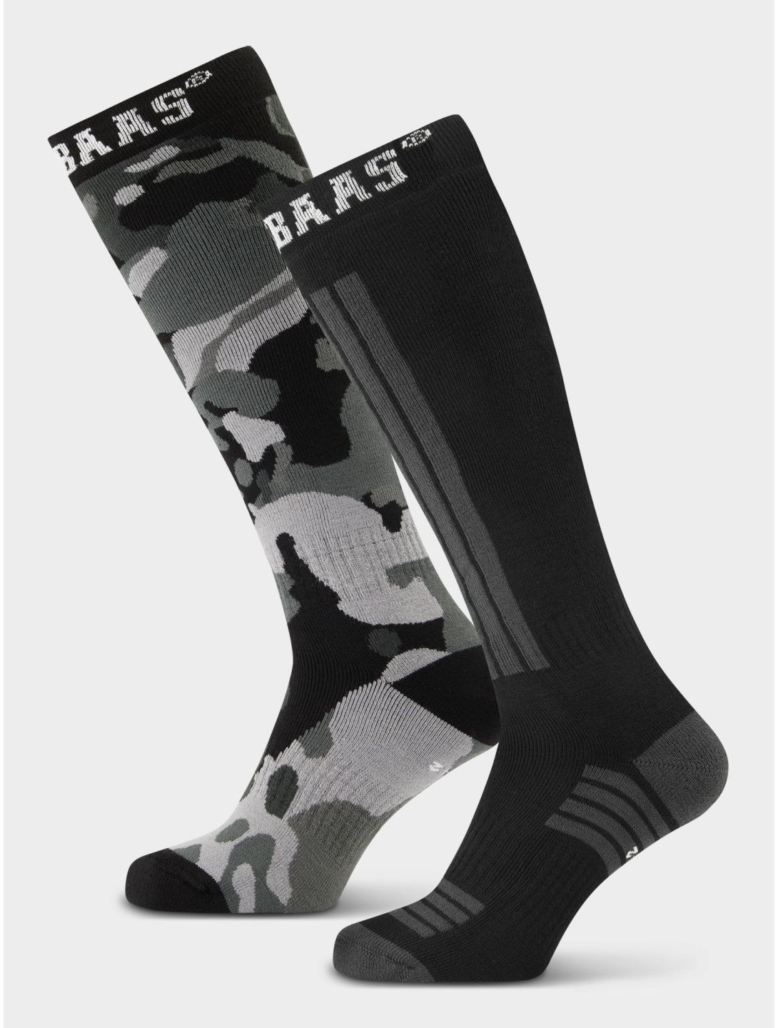 Poederbaas, Ski Socks 2-pack skisokken 2-pack unisex Camo Black zwart 