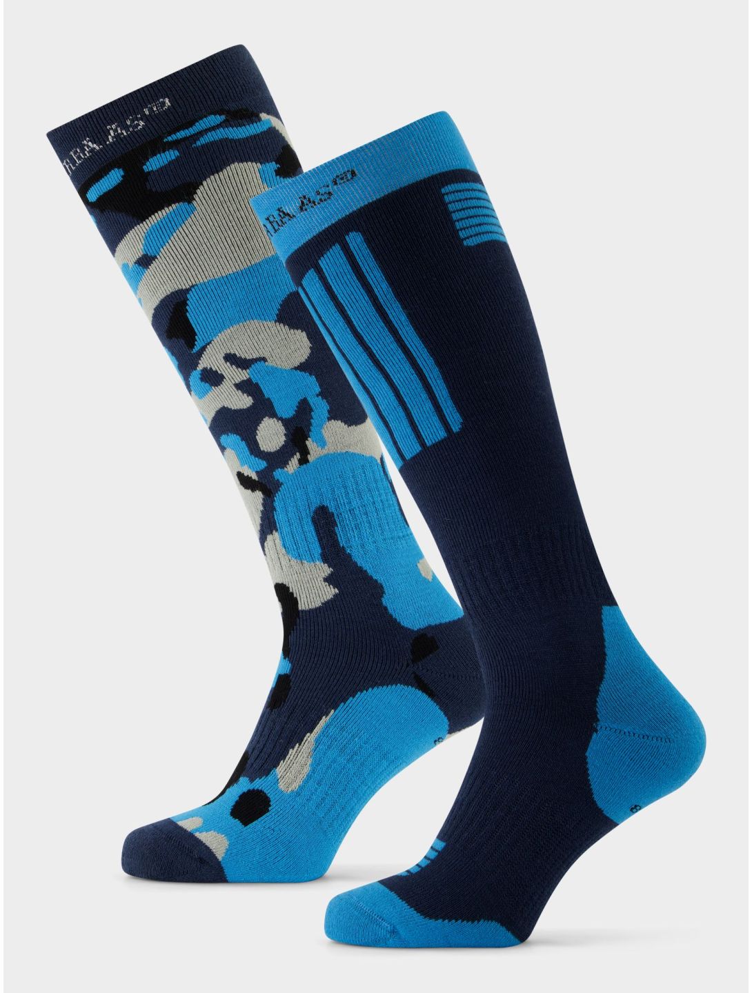 Poederbaas, Ski Socks 2-pack skisokken 2-pack unisex Camo Navy blauw 