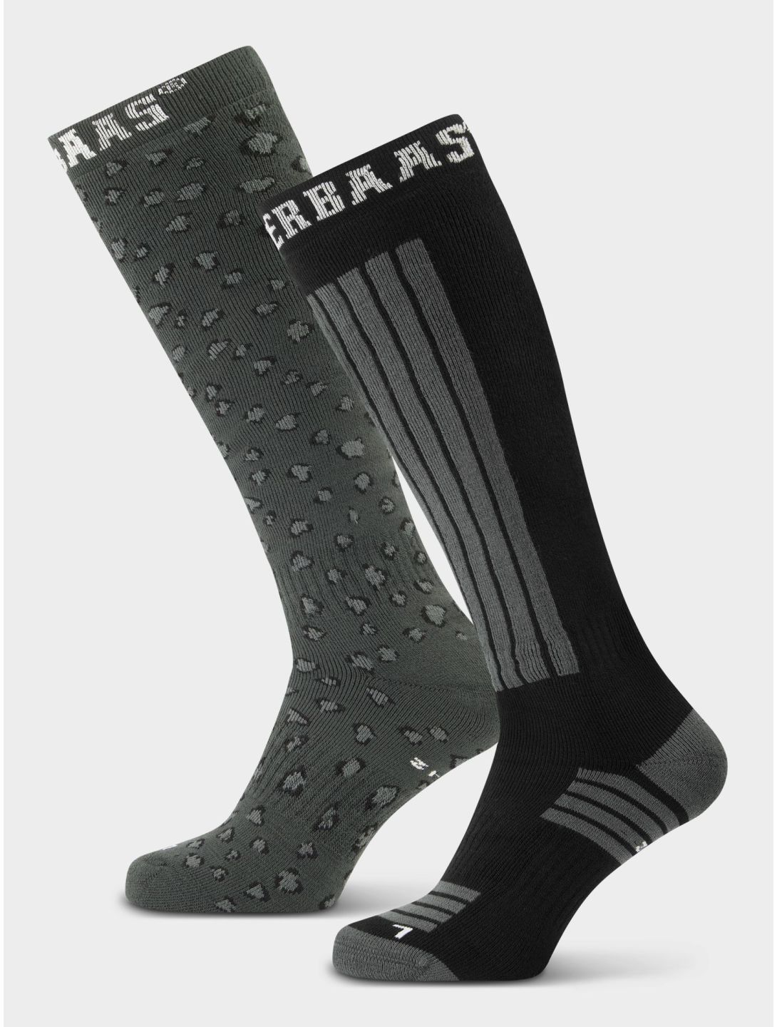 Poederbaas, Ski Socks 2-pack skisokken 2-pack unisex Panther Black zwart 