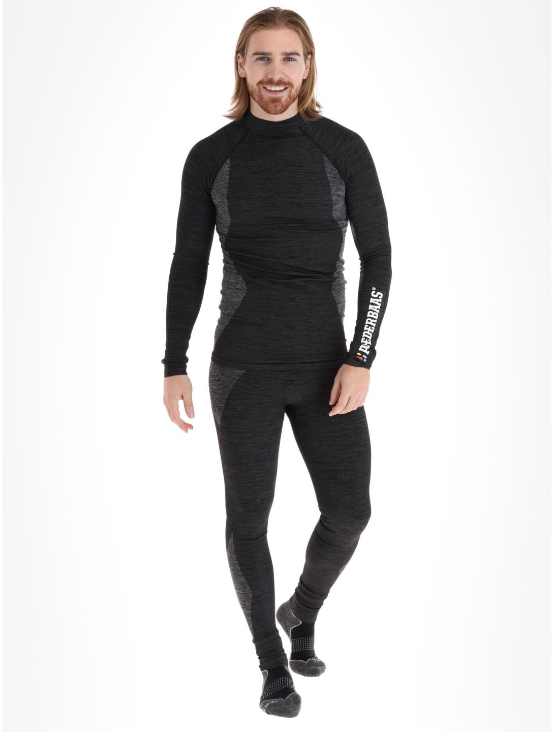 Poederbaas, Technical Thermo Longsleeve thermoshirt heren Black zwart 