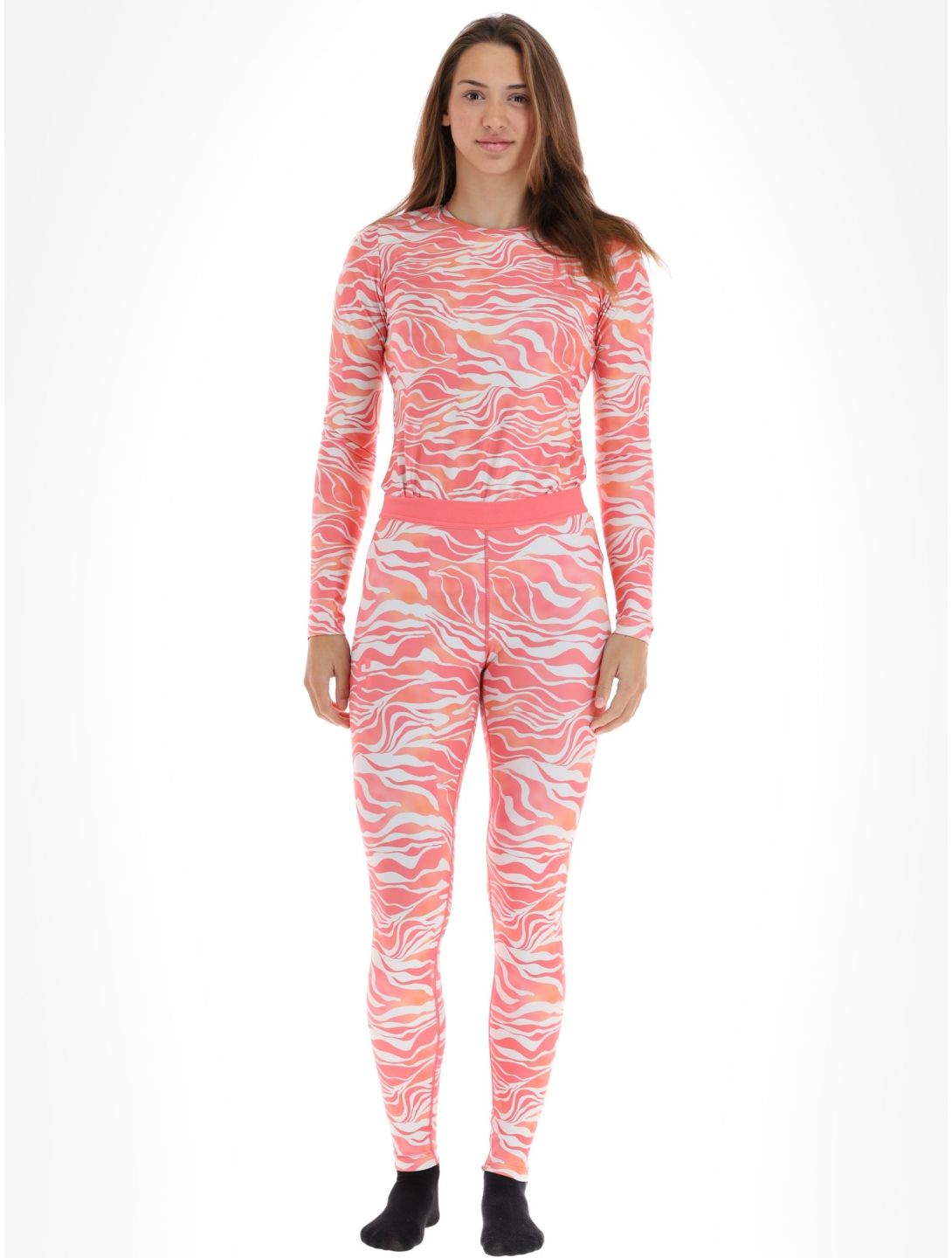 Poederbaas, Thermo Animal thermobroek dames Zebra Pink roze 