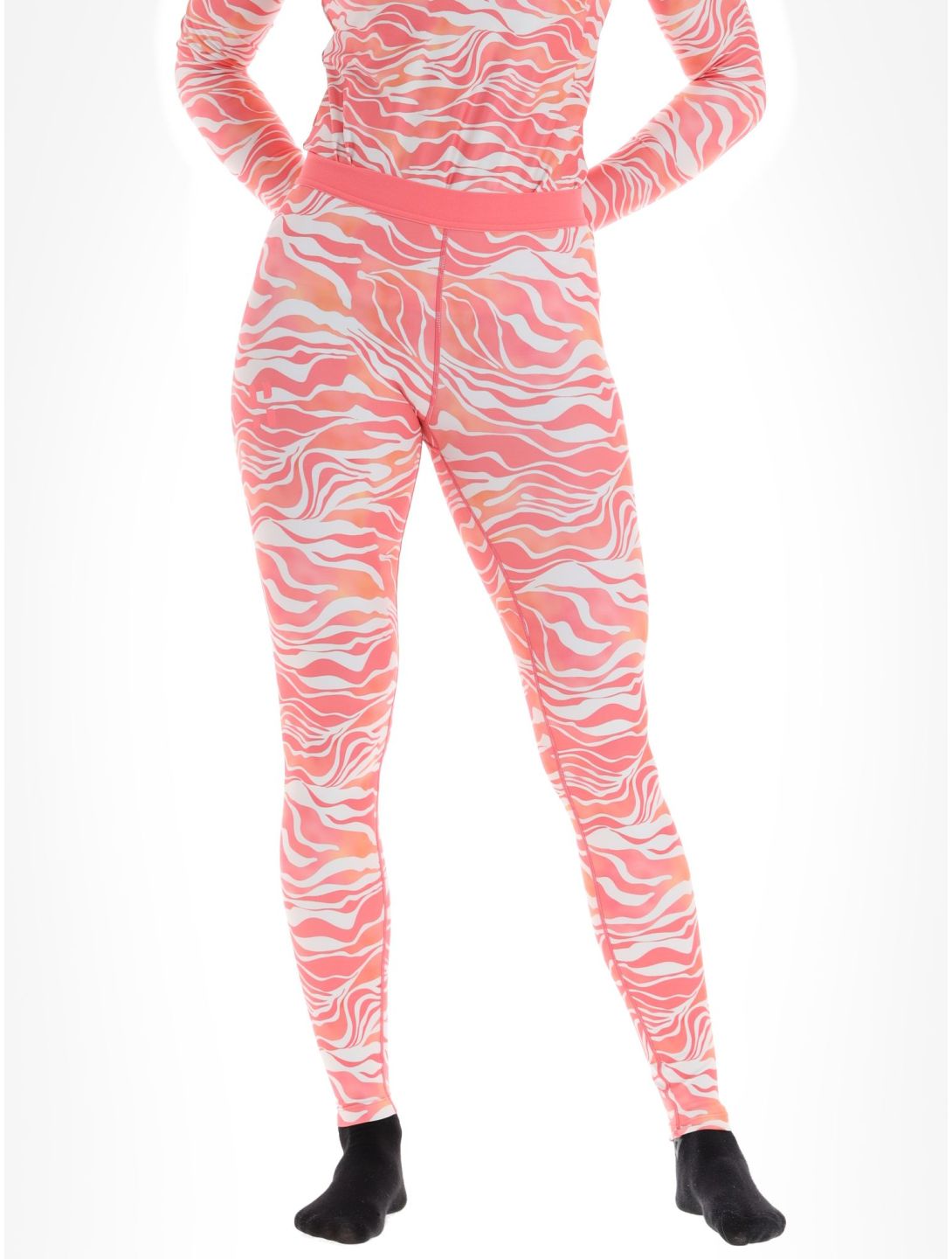 Poederbaas, Thermo Animal thermobroek dames Zebra Pink roze 