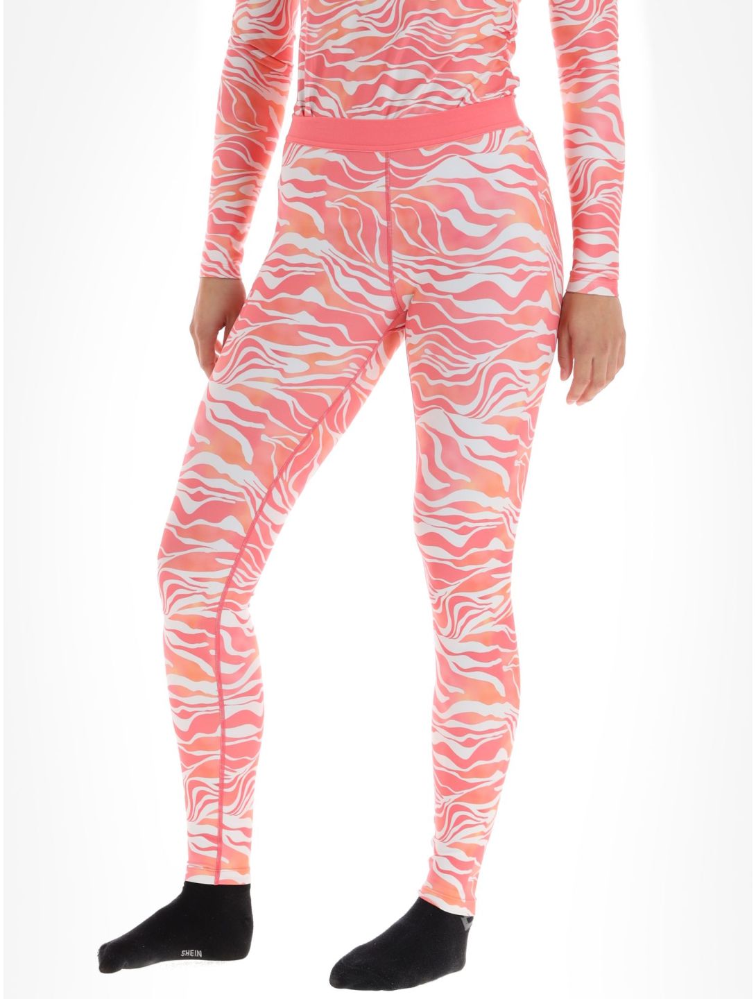 Poederbaas, Thermo Animal thermobroek dames Zebra Pink roze 