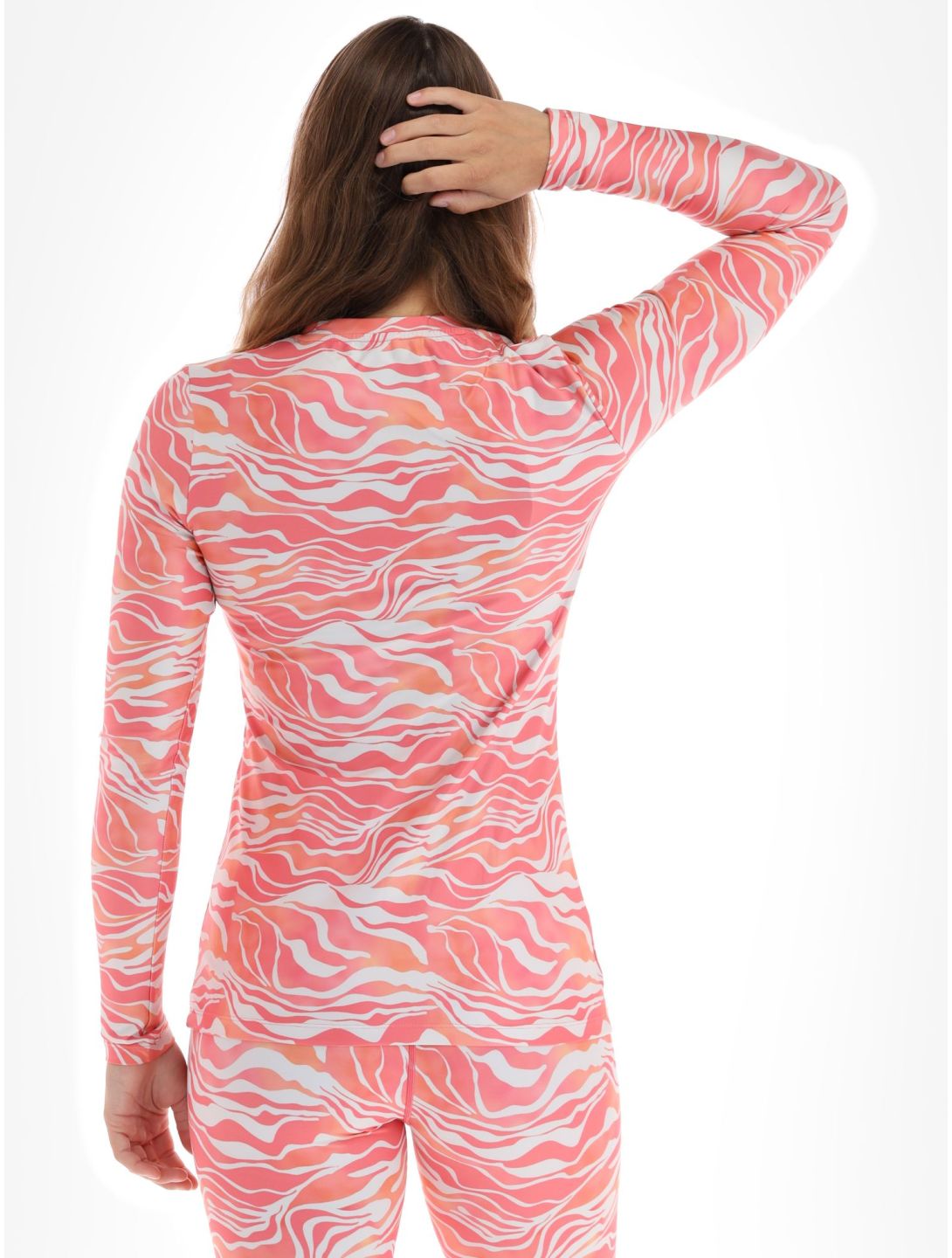 Poederbaas, Thermo Animal thermoshirt dames Zebra Pink roze 