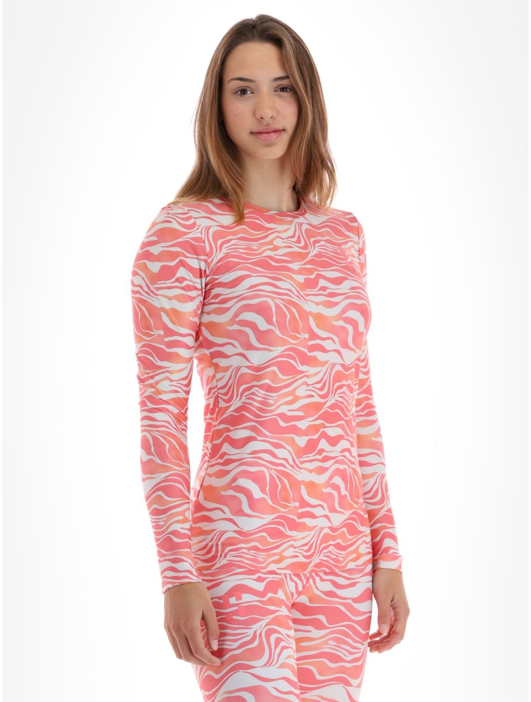 Poederbaas, Thermo Animal thermoshirt dames Zebra Pink roze 