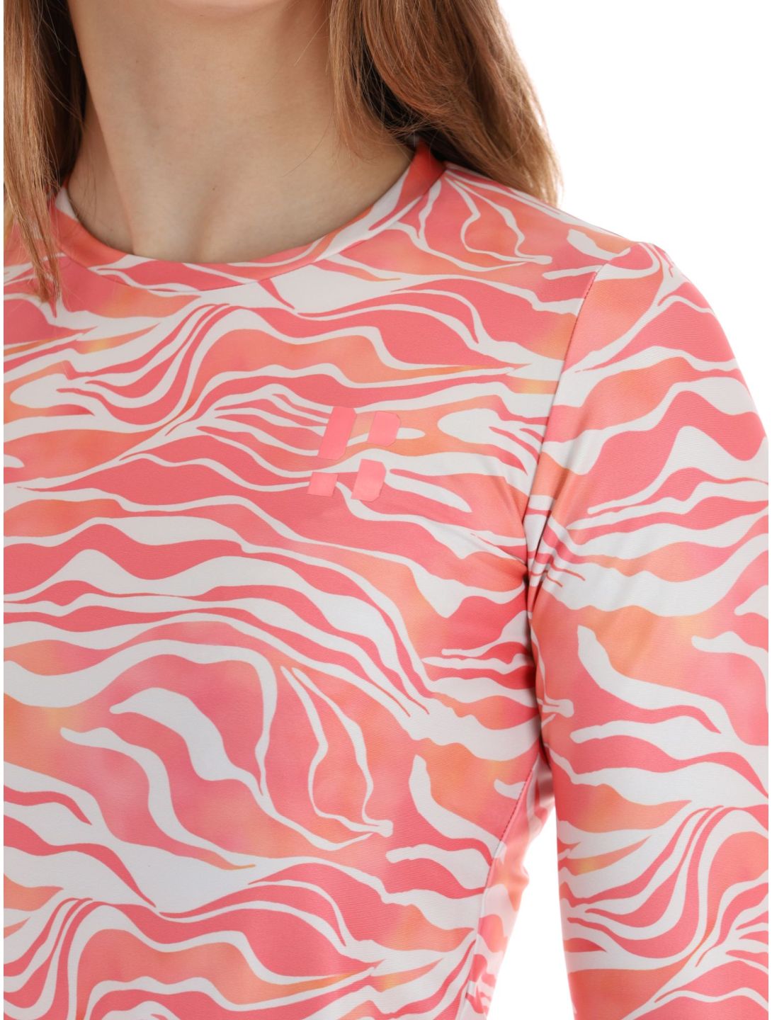 Poederbaas, Thermo Animal thermoshirt dames Zebra Pink roze 