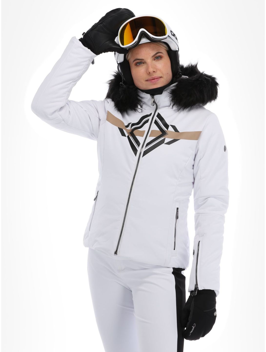 Poivre Blanc, Active Line W23-0800-WO/P ski-jas dames Print White wit 