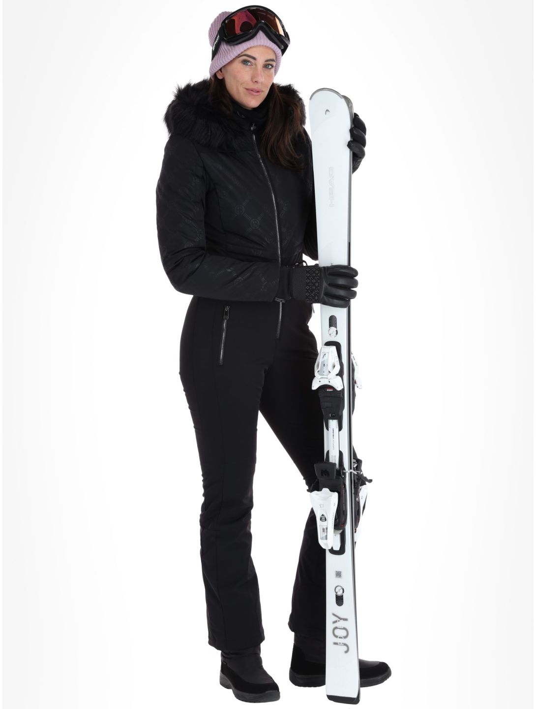 Poivre Blanc, Active Line W23-0831-WO/E ski overall dames Embossed Black zwart 