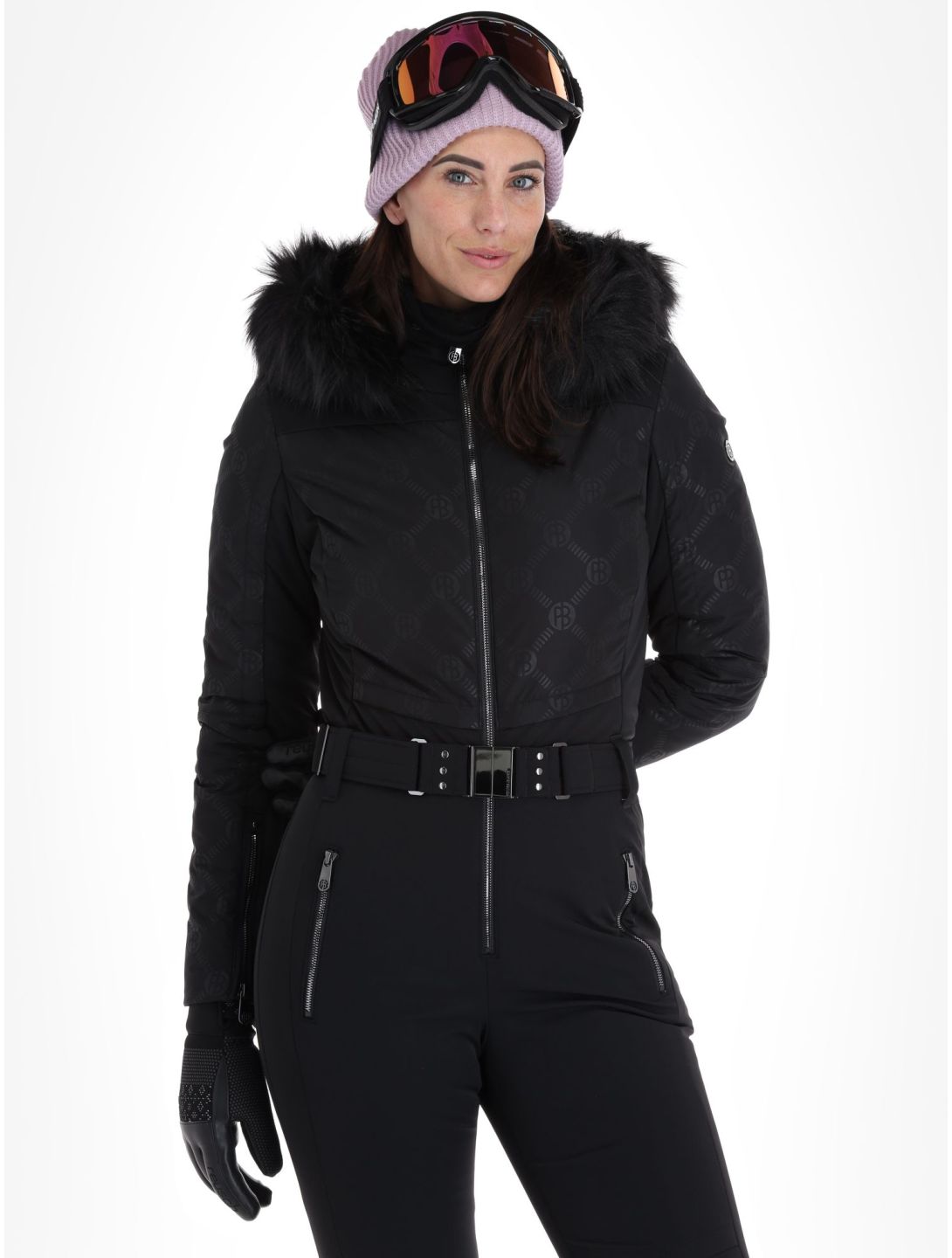 Poivre Blanc, Active Line W23-0831-WO/E ski overall dames Embossed Black zwart 