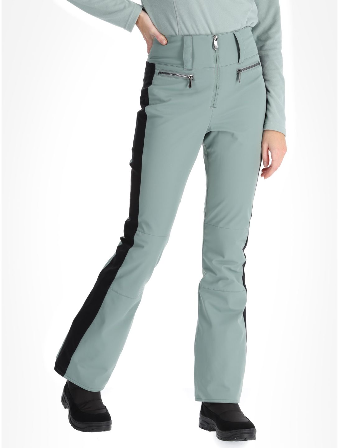 Poivre Blanc, Luxe Sport 24PBH0822/WO BA Skibroek Gevoerd dames Lichen Green / Black Groen, Zwart 