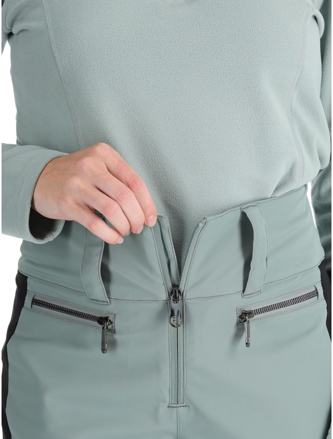 Poivre Blanc, Luxe Sport 24PBH0822/WO BA Skibroek Gevoerd dames Lichen Green / Black Groen, Zwart 