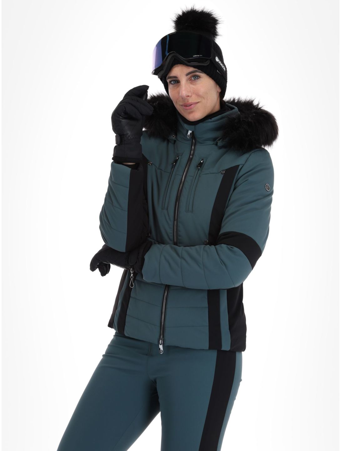 Poivre Blanc, Luxe Sport Line W23-0804-WO ski-jas dames Ever Green / Black groen, zwart 