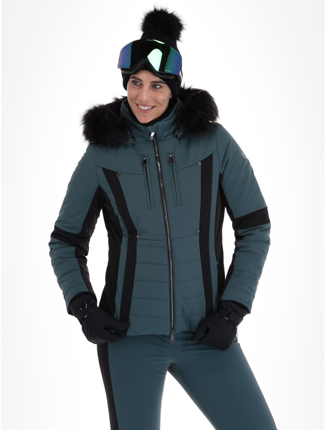 Poivre Blanc, Luxe Sport Line W23-0804-WO ski-jas dames Ever Green / Black groen, zwart 