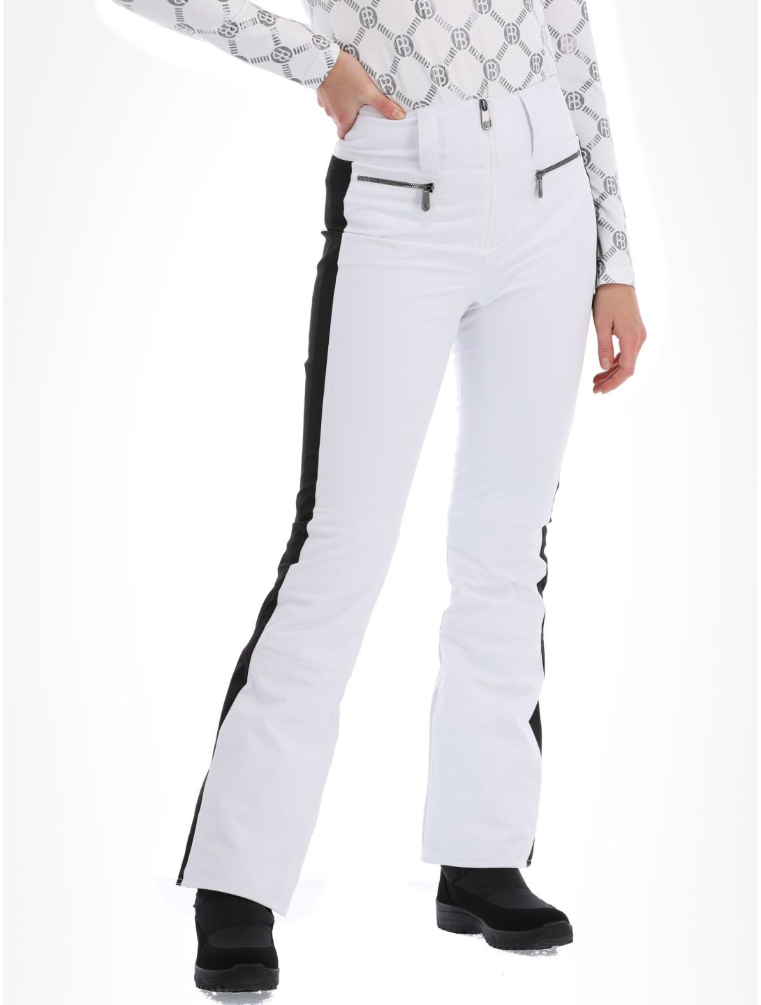 Poivre Blanc, Luxe Sport Line W23-0822-WO softshell skibroek dames White / Black wit, zwart 