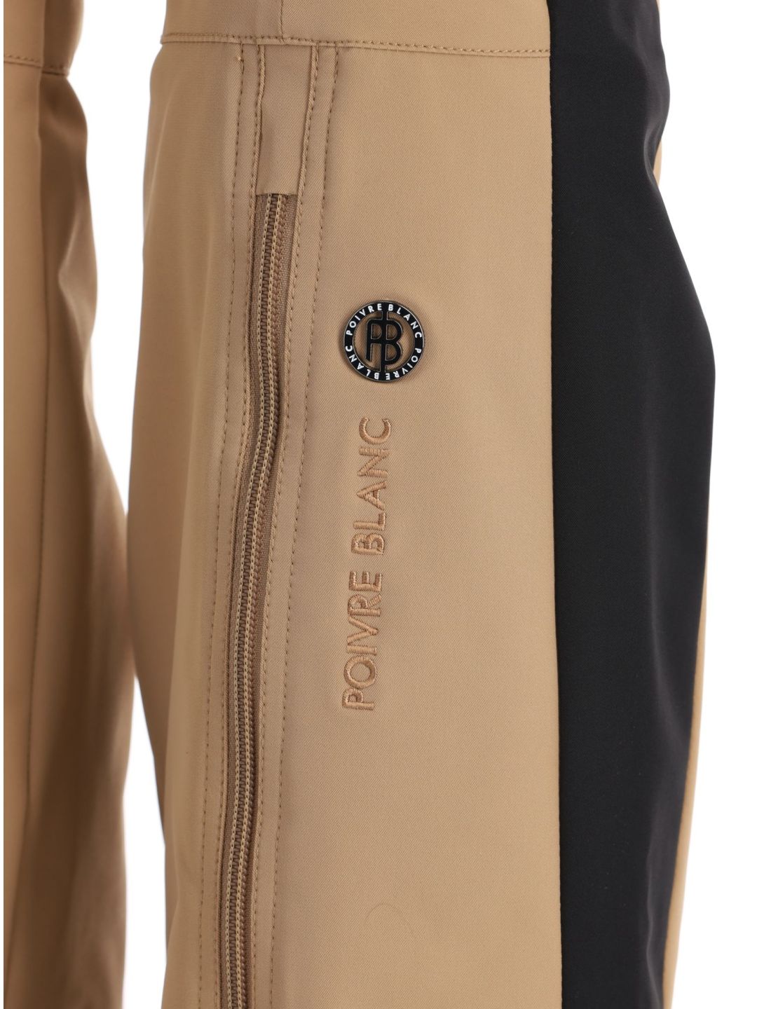 Poivre Blanc, Luxe Sport Line W23-0822-WO softshell skibroek dames Almond Brown / Black bruin, zwart 