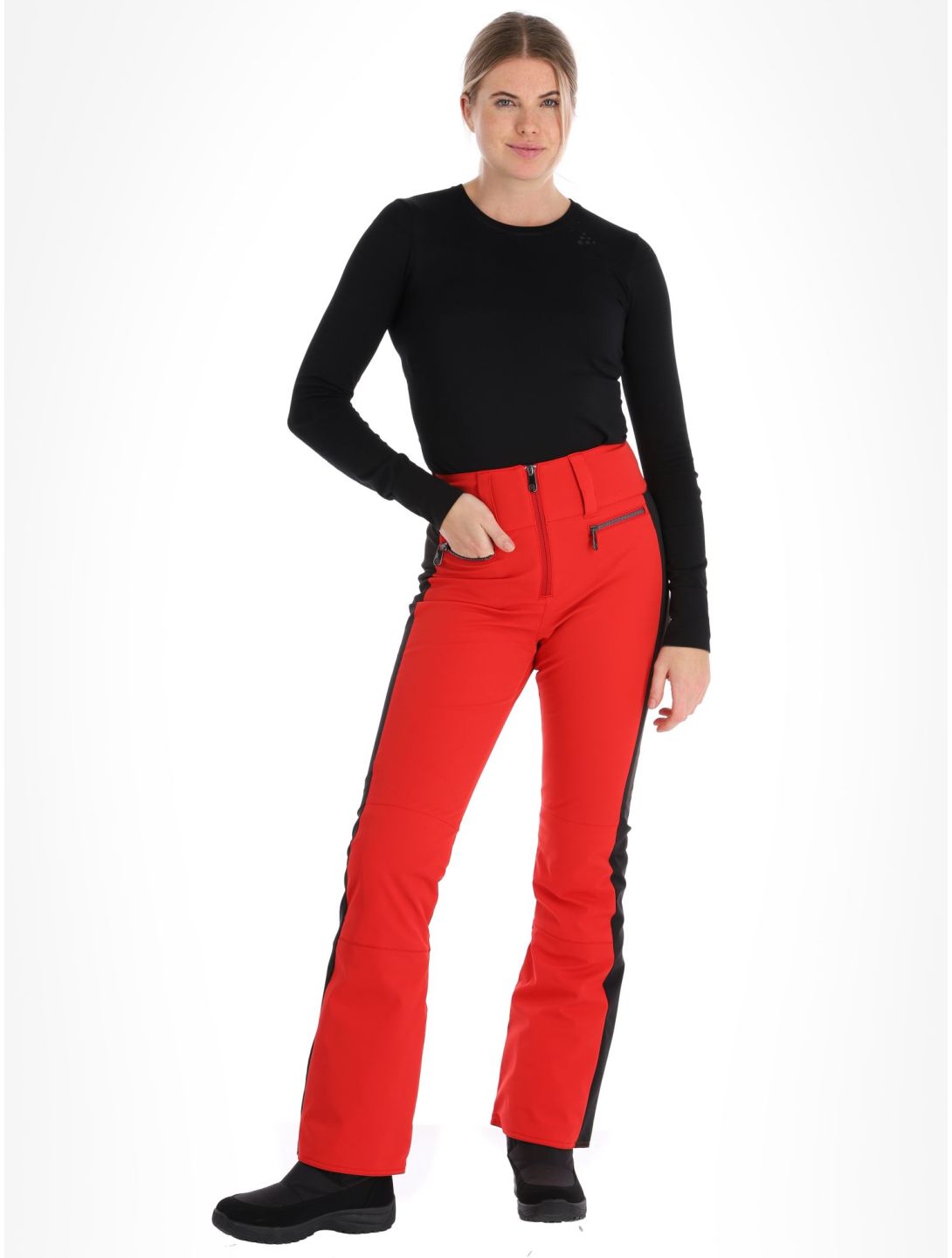 Poivre Blanc, Luxe Sport Line W23-0822-WO softshell skibroek dames Scarlet Red / Black rood, zwart 