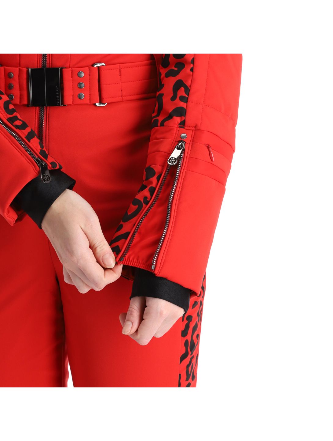 Poivre Blanc, Stretch Ski Overall ski overall dames leopard scarlet rood 