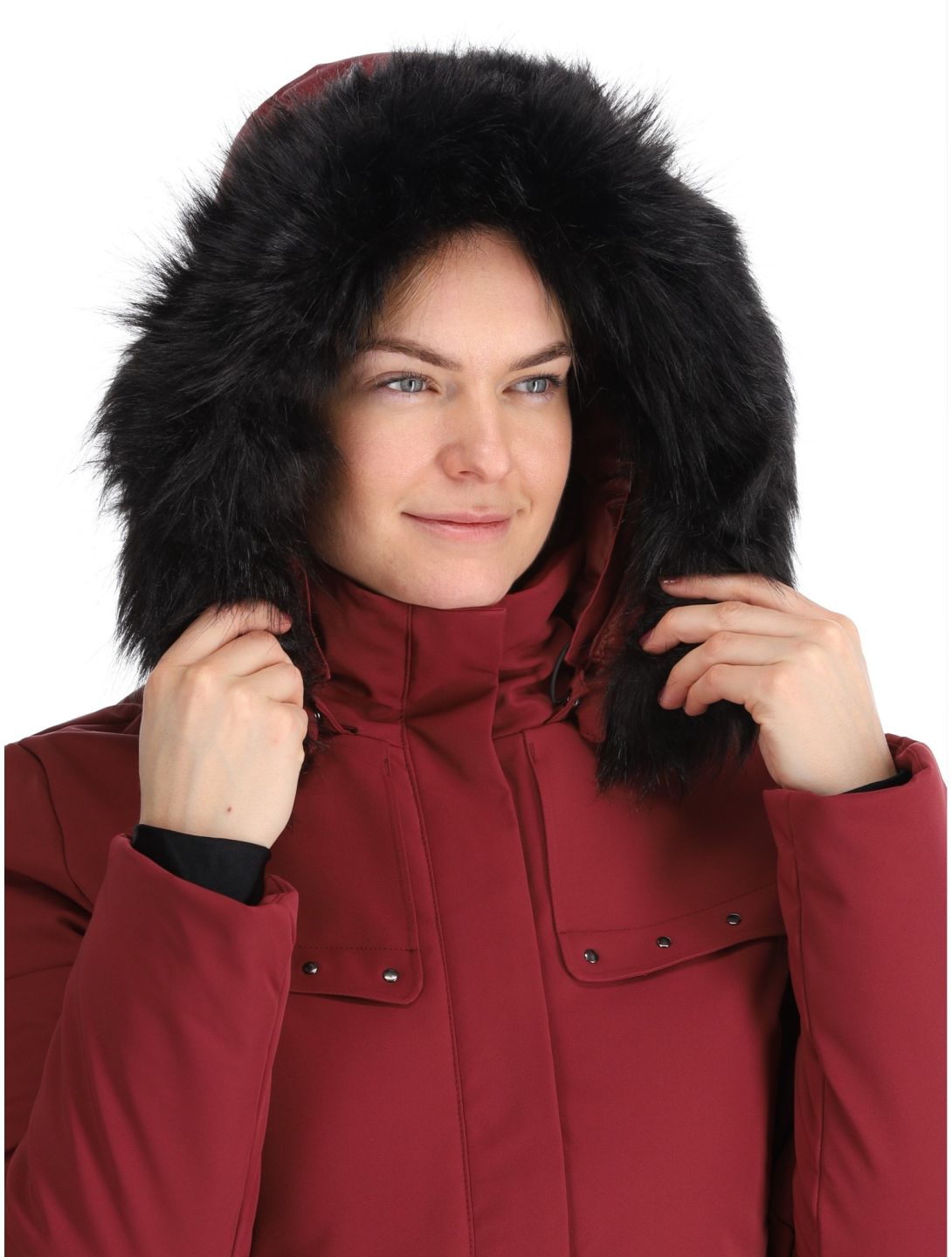 Poivre Blanc, Traditional 24PBH0801/WO AA Jas gevoerd dames Burgundy Red Rood 