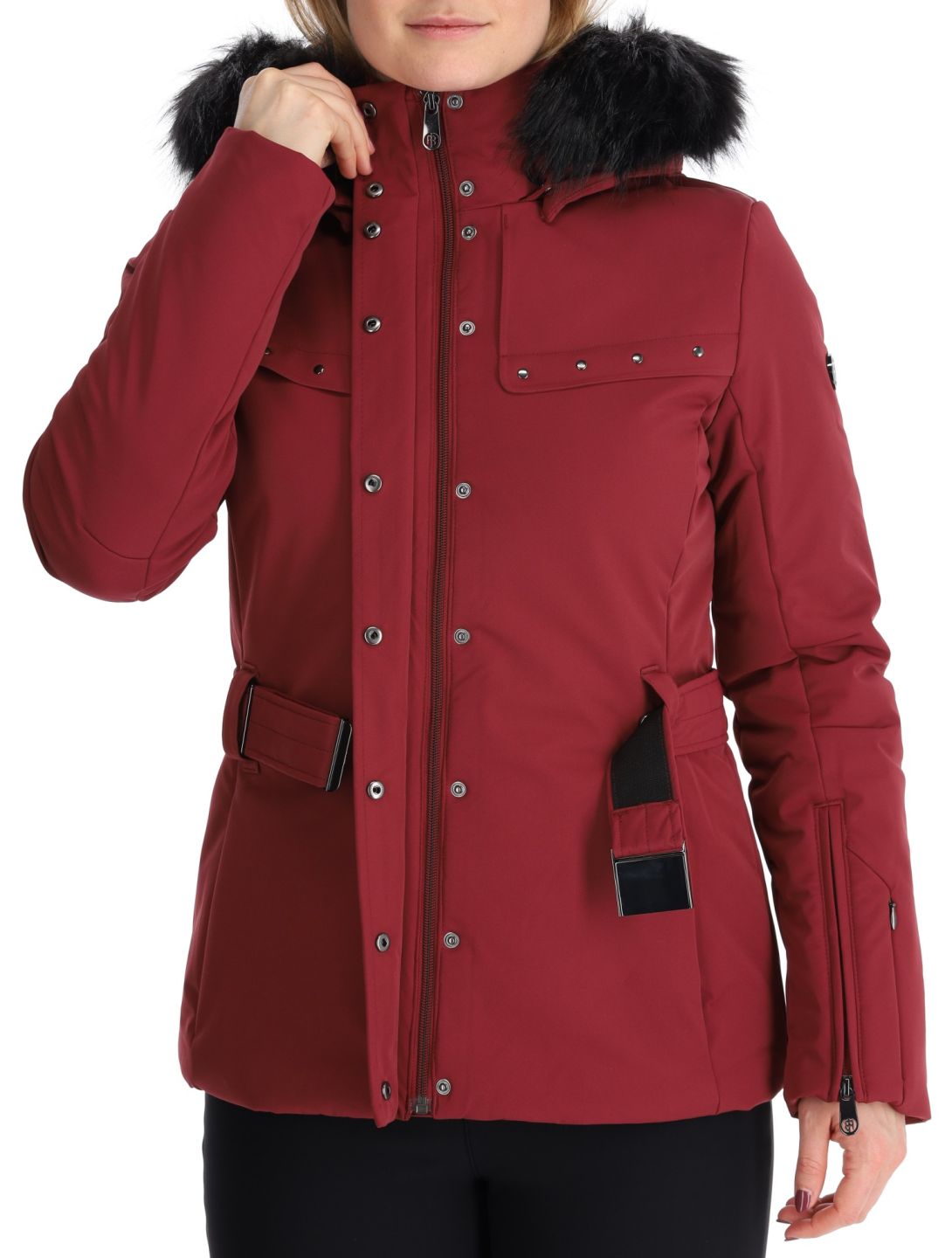 Poivre Blanc, Traditional 24PBH0801/WO AA Jas gevoerd dames Burgundy Red Rood 