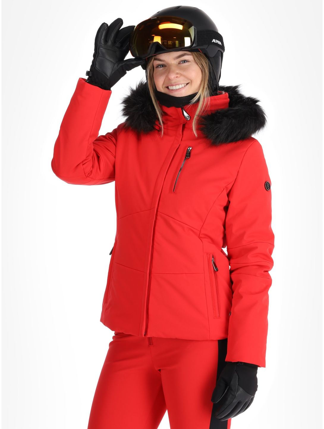 Poivre Blanc, Traditional 24PBH0802/WO AA Jas gevoerd dames Scarlet Red Rood 