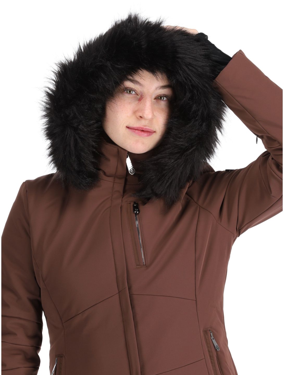 Poivre Blanc, Traditional 24PBH0802/WO AA Jas gevoerd dames Choco Brown Bruin 