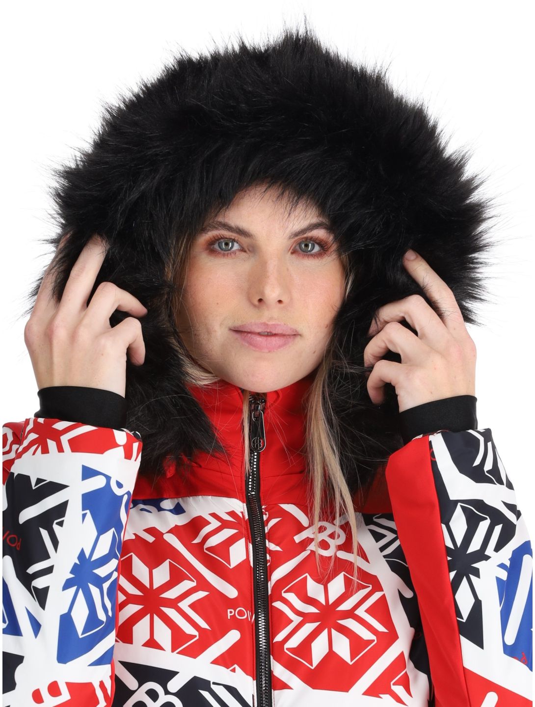 Poivre Blanc, Traditional 24PBH0831/WO/P DA Ski-overall dames Print Scarlet Red Rood 