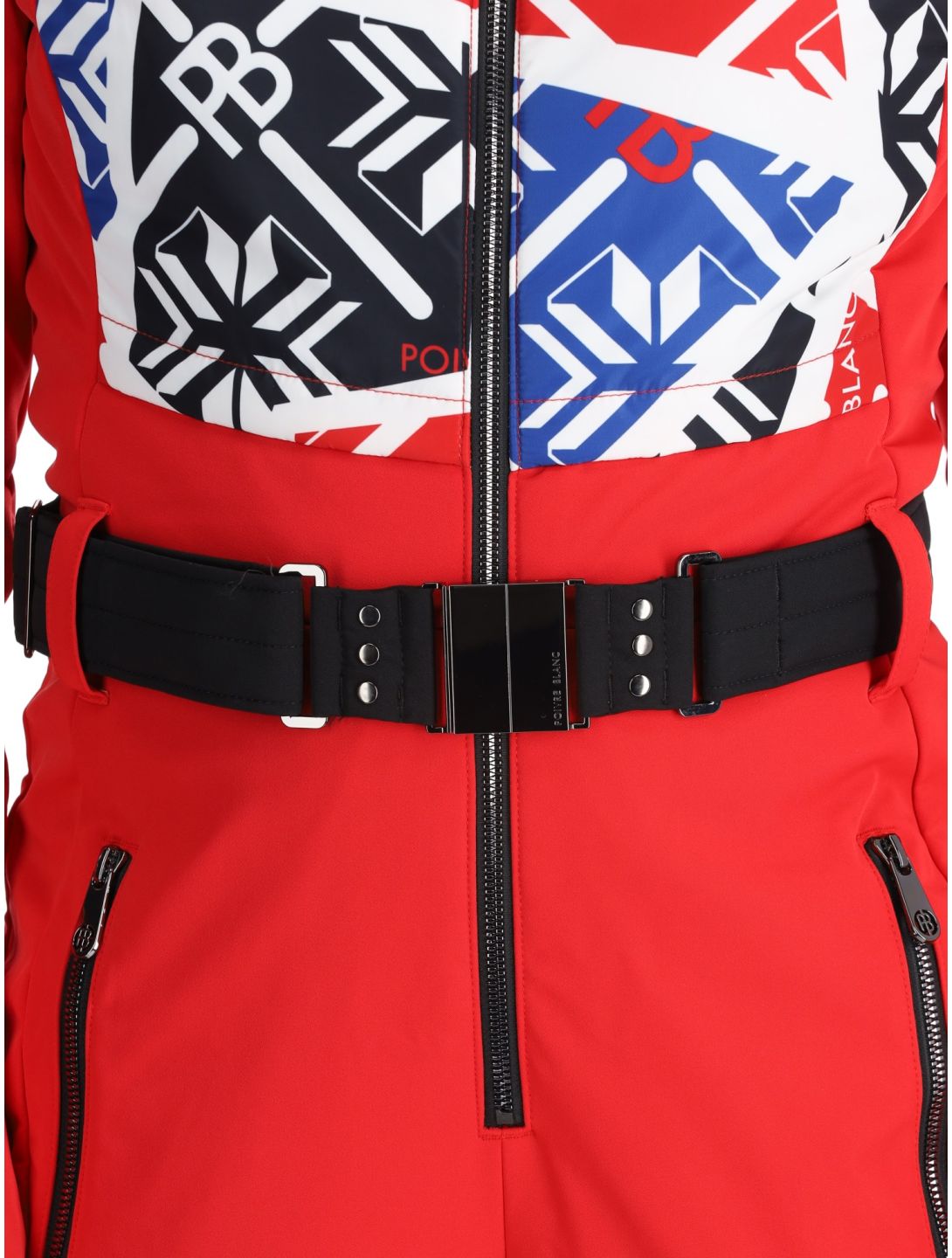 Poivre Blanc, Traditional 24PBH0831/WO/P DA Ski-overall dames Print Scarlet Red Rood 