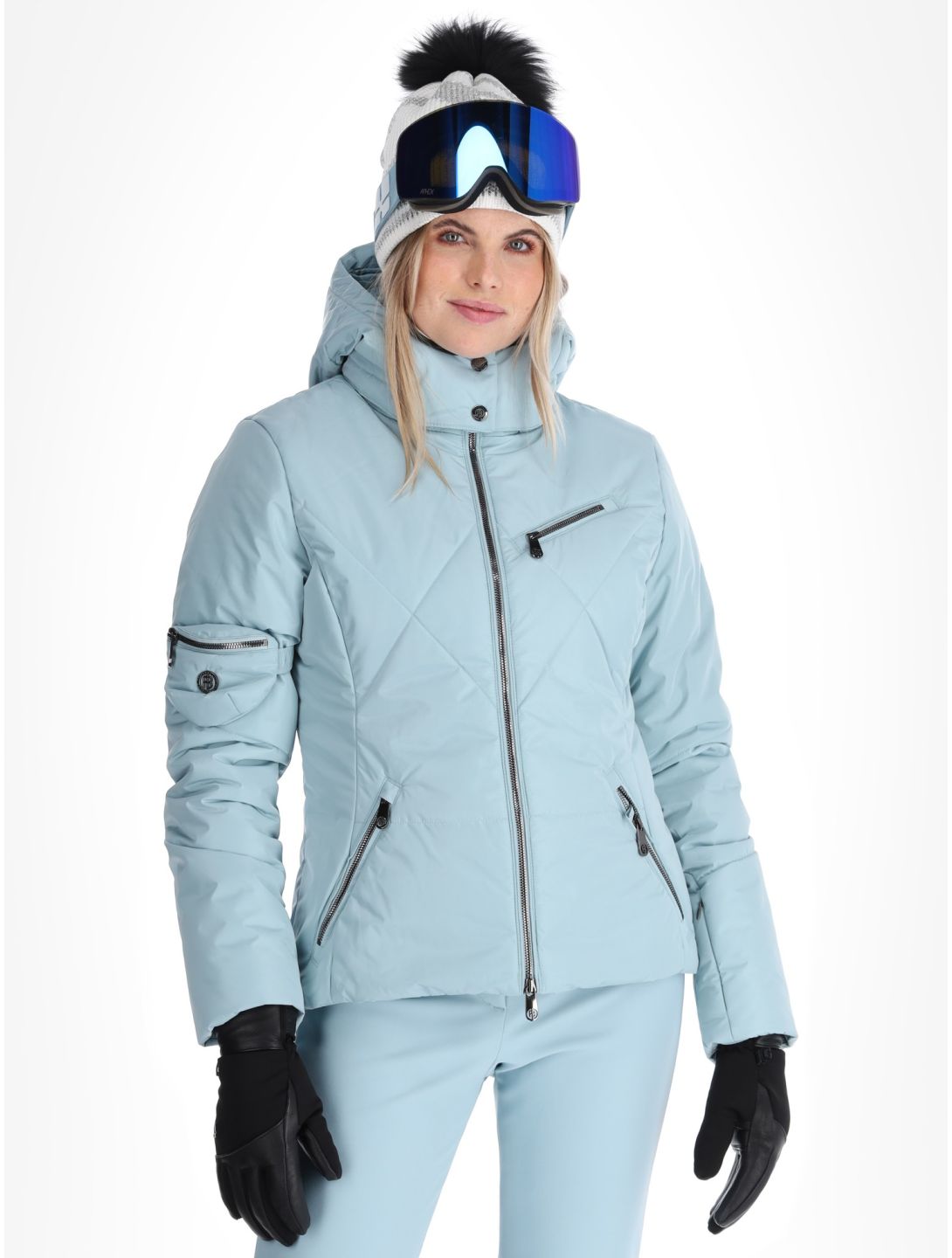 Poivre Blanc, Traditional 24PBH1002/WO AA Jas gevoerd dames Aloe Blue Blauw 