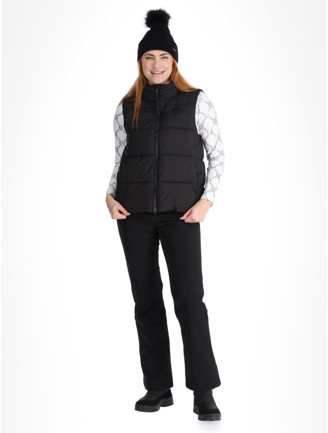 Poivre Blanc, Traditional 24PBH1205/WO/B EC bodywarmer dames Black Zwart 