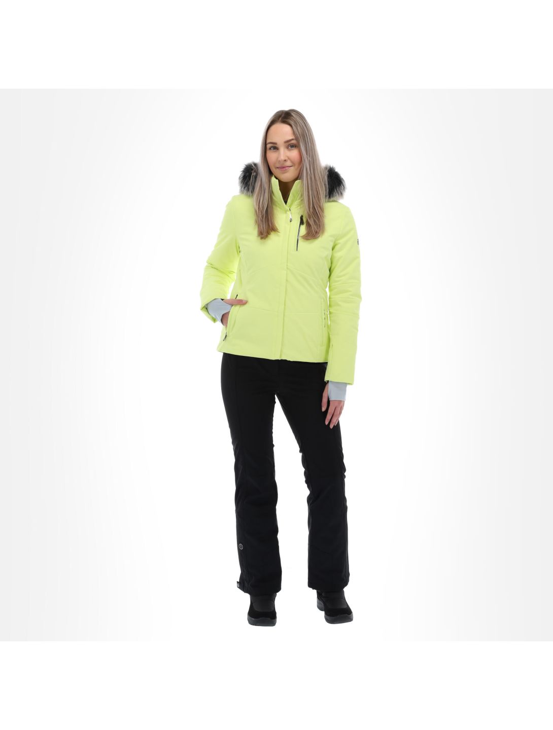 Poivre Blanc, W20-0802-Wo/A ski-jas slim fit dames aurora Geel