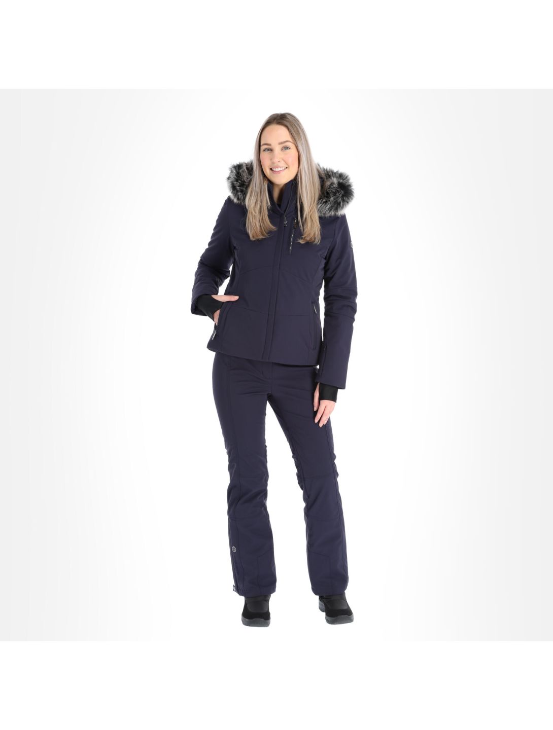 Poivre Blanc, W20-0802-Wo/A ski-jas slim fit dames gothic Blauw