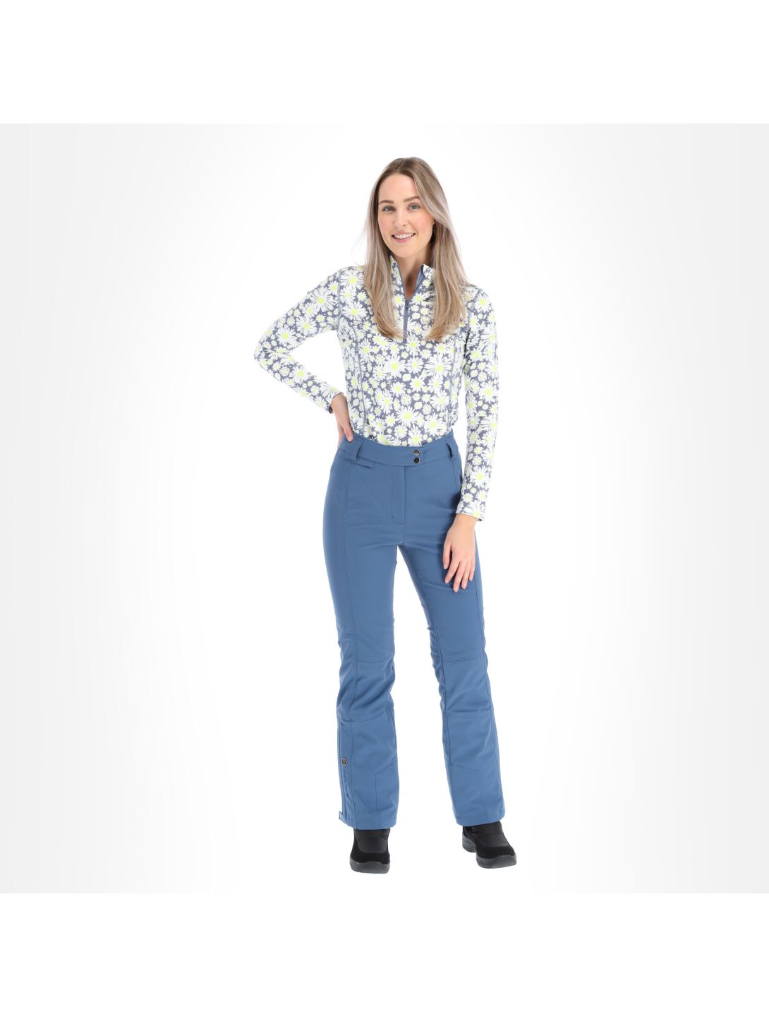 Poivre Blanc, W20-1940-Wo skipully slim fit dames daisy Geel