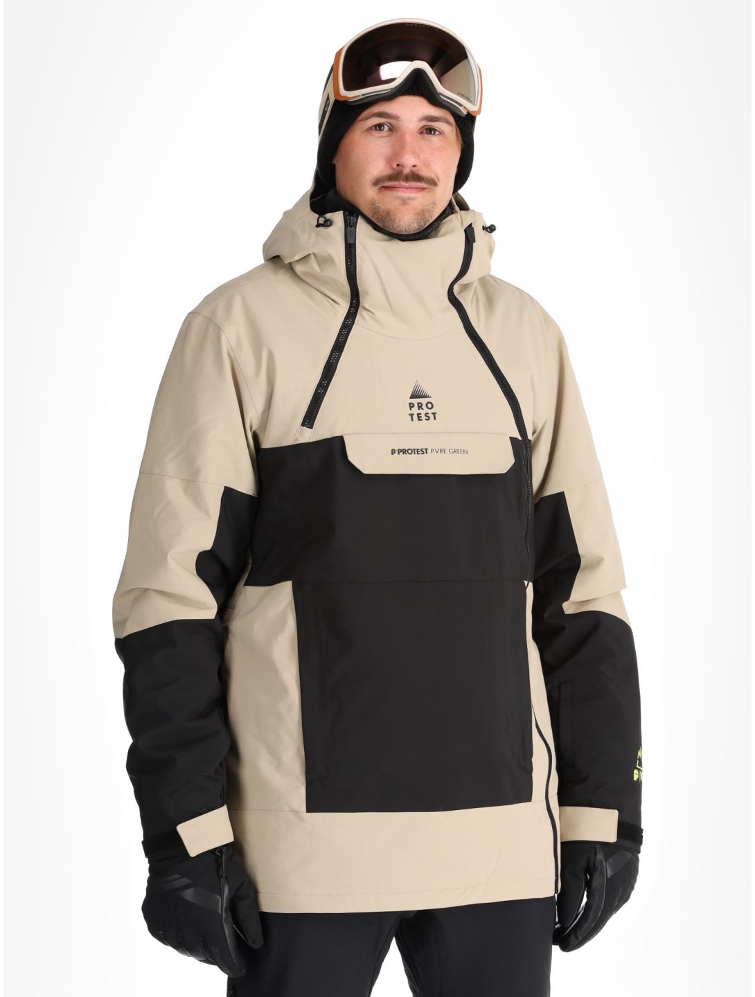 Protest, PRTDAZZLE ski-jas heren Bamboo Beige beige, zwart 