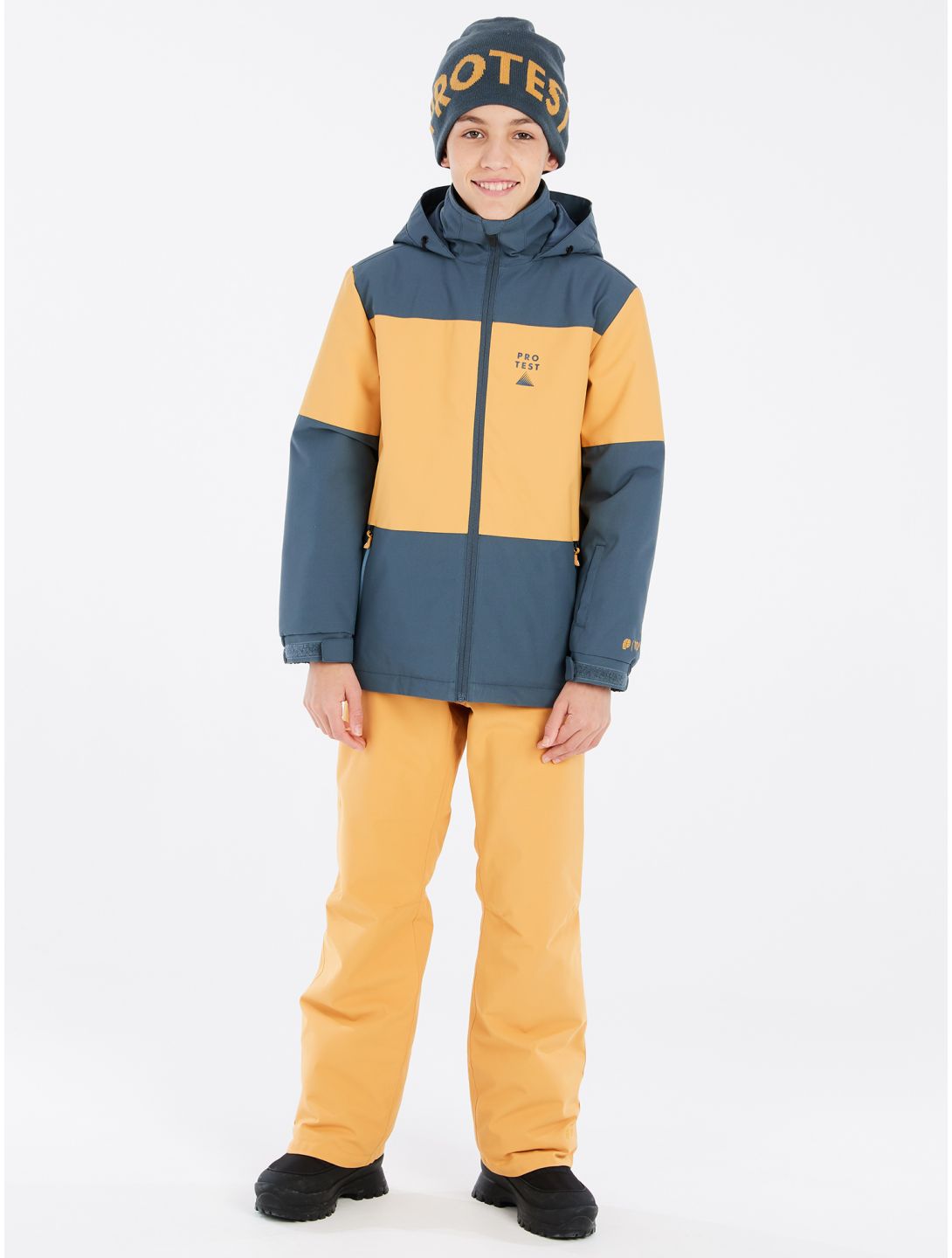 Protest, PRTDECKS JR ski-jas kinderen Yale Blue blauw, geel 