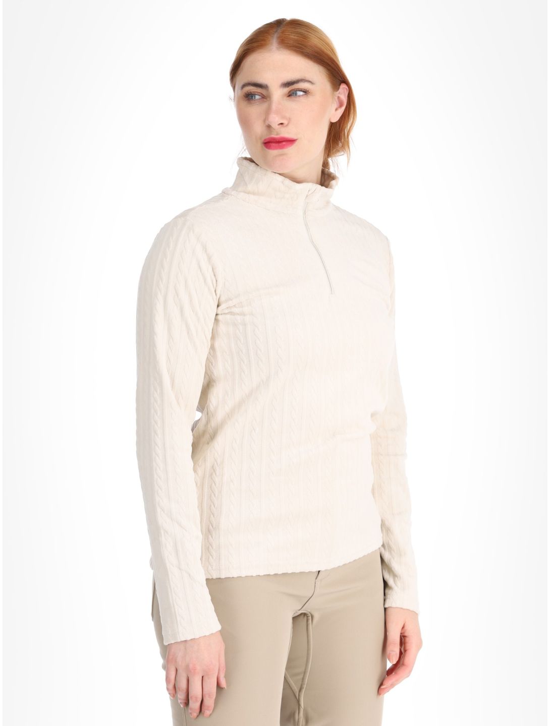 Protest, PRTGAIL 1/4 zip GA Ski pully dames Kitoff White Wit 