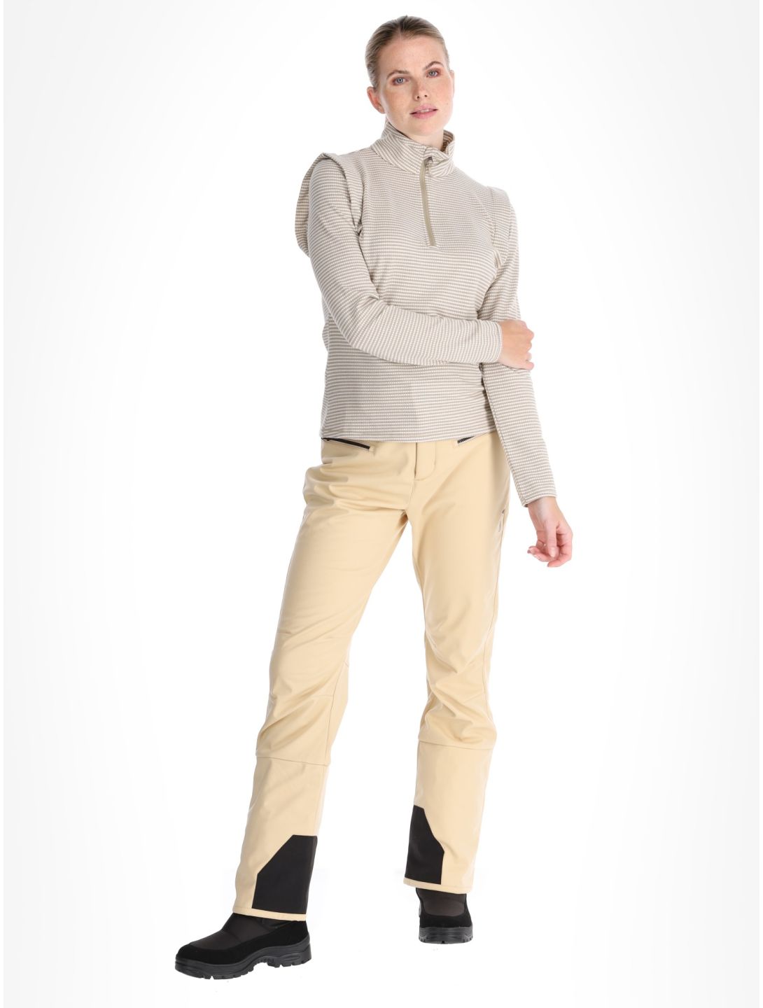 Protest, PRTIVORY 1/4 zip skipully dames Bamboo Beige beige 